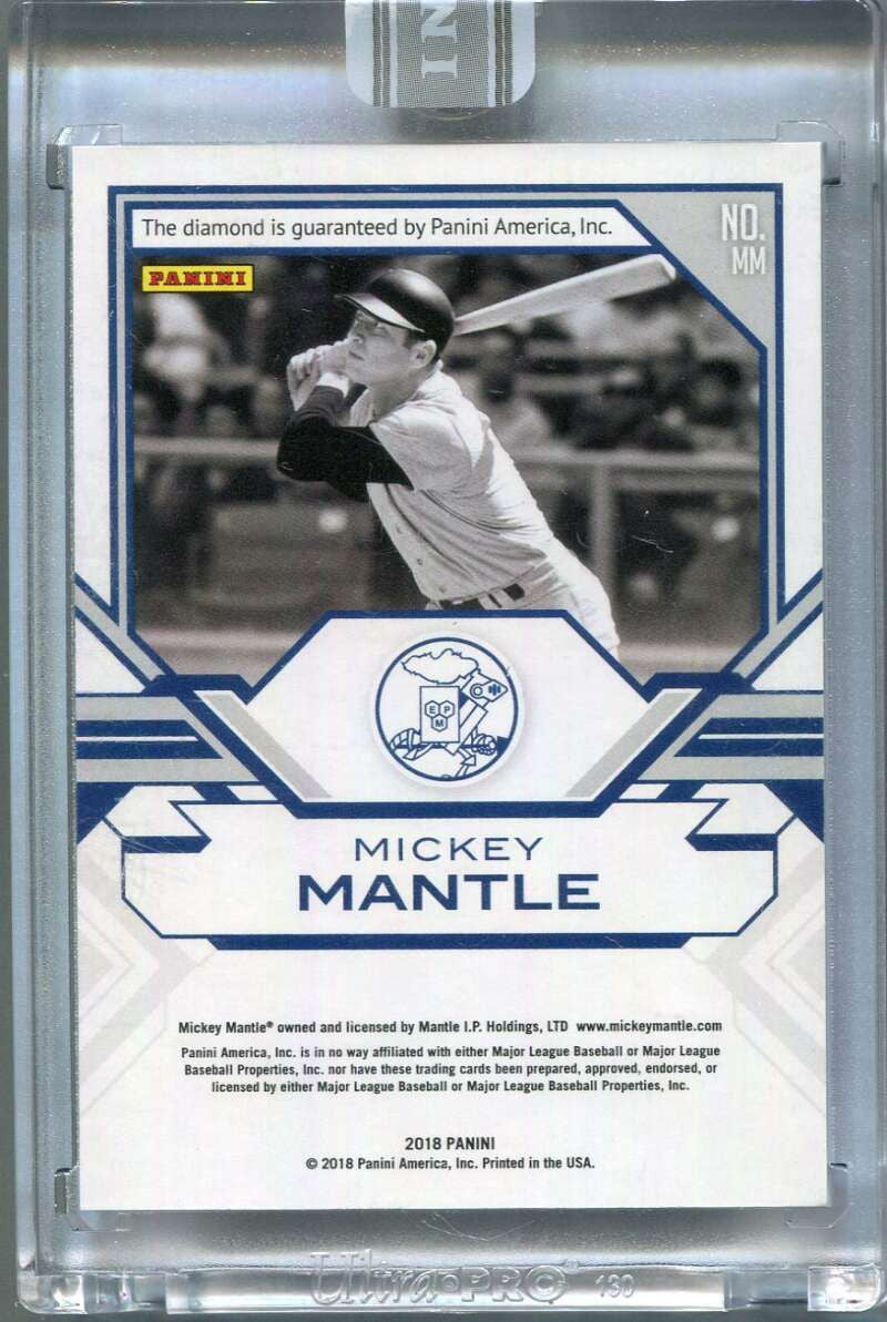 2018 Panini National Convention Black Boxes MM Mickey Mantle Gem Diamond 4/5