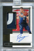 2019-20 Panini One and One Autographs Gold 7 Kristaps Porzingis Patch Auto 2/10