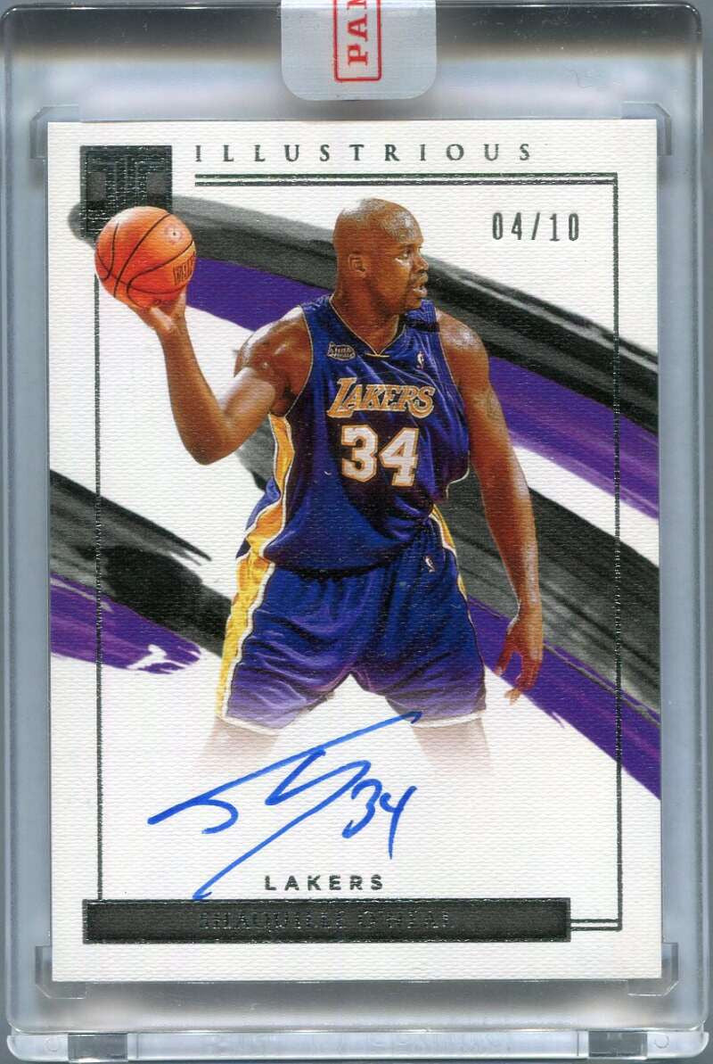 SOLD 153954 2020-21 Panini Impeccable Illustrious Ink 18 Shaquille O'Neal Auto 4/10