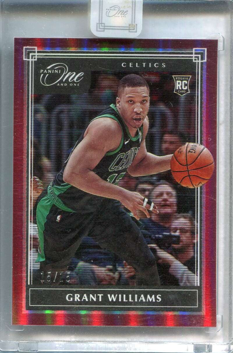 SOLD 153965 2019-20 Panini One and One Red 105 Grant Williams Rookie 15/15