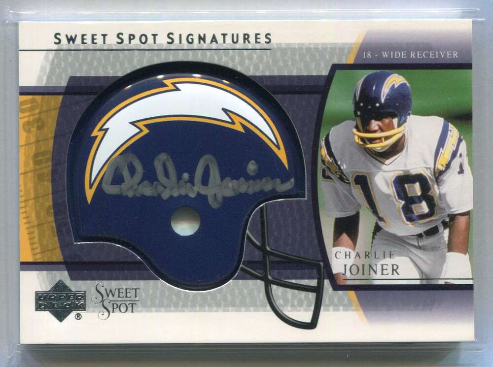 2004 Sweet Spot Signatures SSCH Charlie Joiner Auto 142387