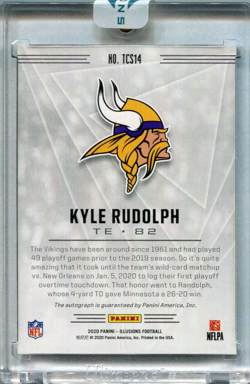 2020 Panini Illusions Trophy Collection Signatures 14 Kyle Rudolph Auto 3/50