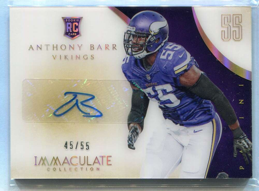 2014 Immaculate Collection Numbers Autographs 144 Anthony Barr Rookie Auto 45/55