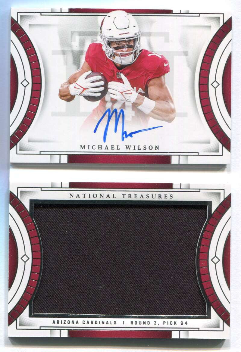 DELETE 153983 2023 National Treasures Prime Booklet Michael Wilson Rookie Jersey Auto 90/99
