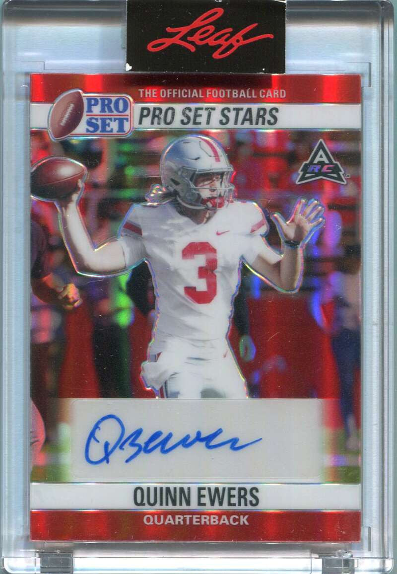 DELETE 153984 2021 Leaf Pro Set Stars Metal Red Rainbow pssqe1 Quinn Ewers Rookie Auto