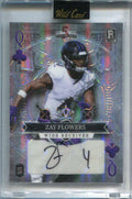 2023 Wild Card 5 Draw Stacked Deck Blue Rainbow Foil Zay Flowers Rookie Auto 1/1