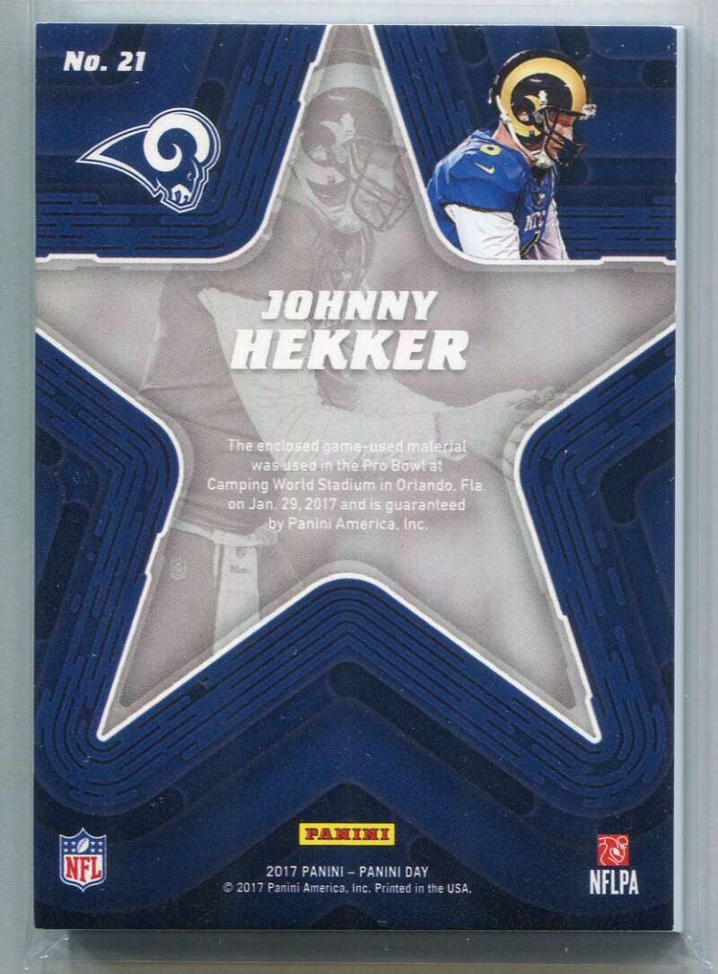 2017 Panini Kickoff Pro Bowl Memorabilia Cracked Ice 21 Johnny Hecker Pylon 8/25