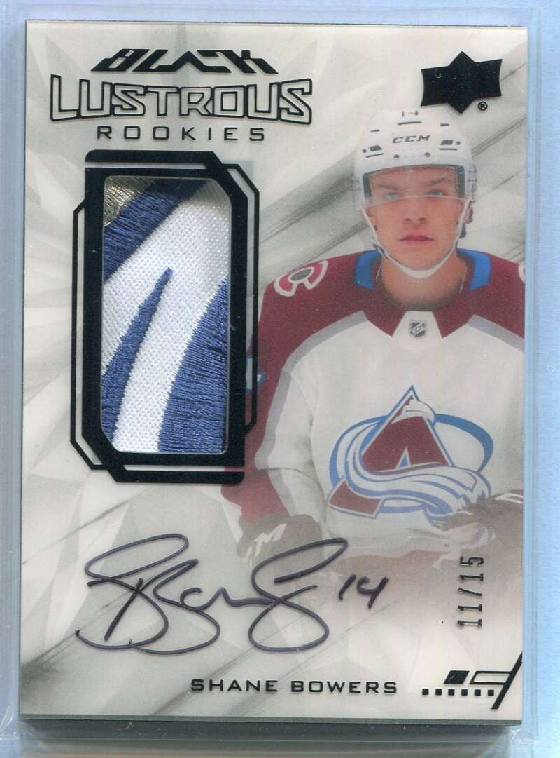 2020-21 UD Black Clarity LPASB Shane Bowers Rookie Patch Auto 11/15 Lustrous