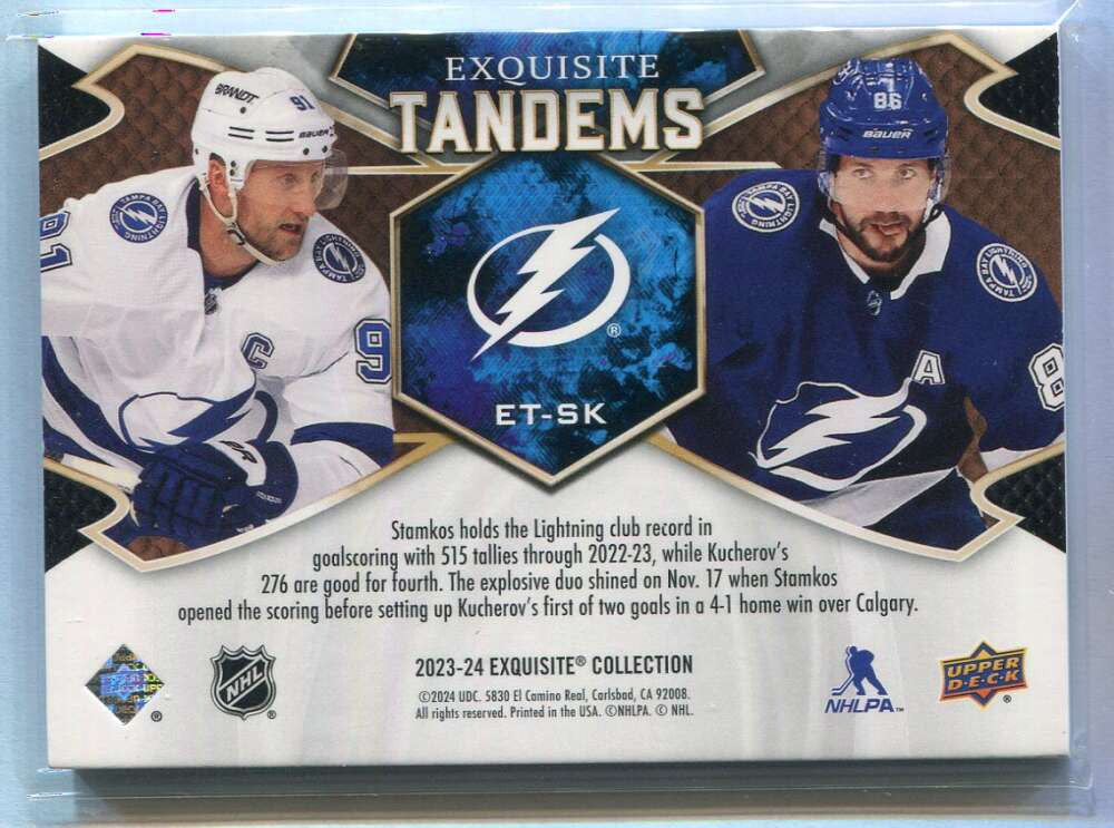2023-24 Exquisite Collection Tandems Gold Steven Stamkos Nikita Kucherov 67/99