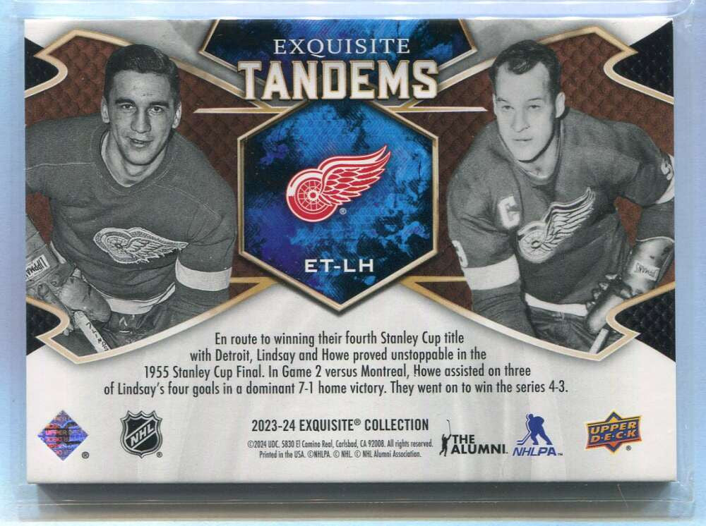 2023-24 Exquisite Collection Tandems ETLH Ted Lindsay Gordie Howe 221/299