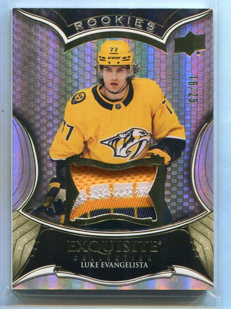 2023-24 Exquisite Collection Patch Gold RPLE Luke Evangelista Rookie Patch 16/25