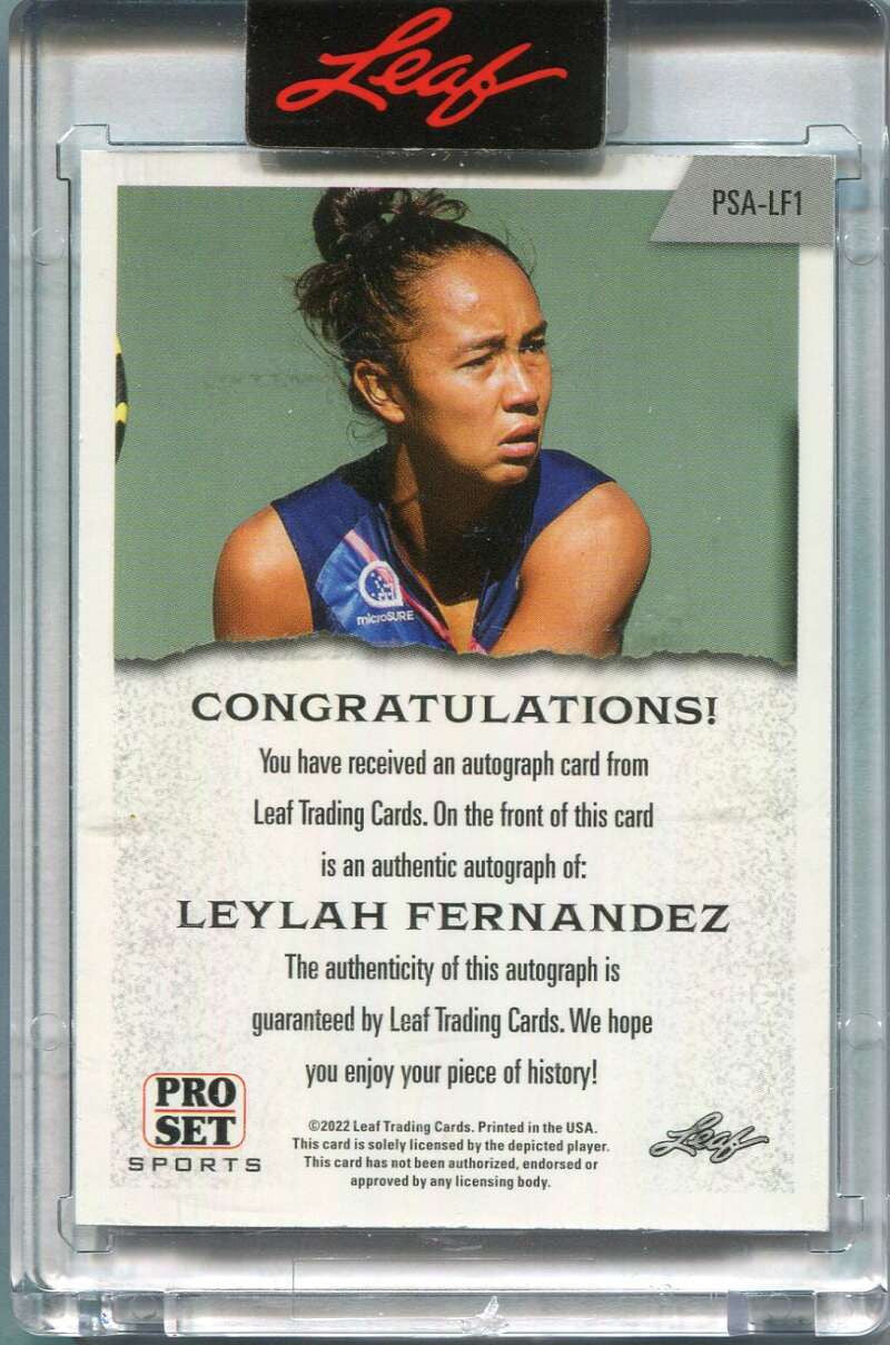 2022 Leaf Pro Set psalf1 Leylah Fernandez Auto ID: 154103