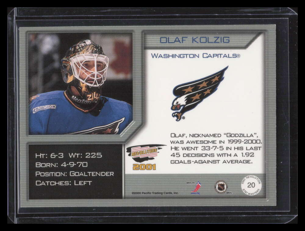 2000-01 Revolution Stat Masters 20 Olaf Kolzig 33/199
