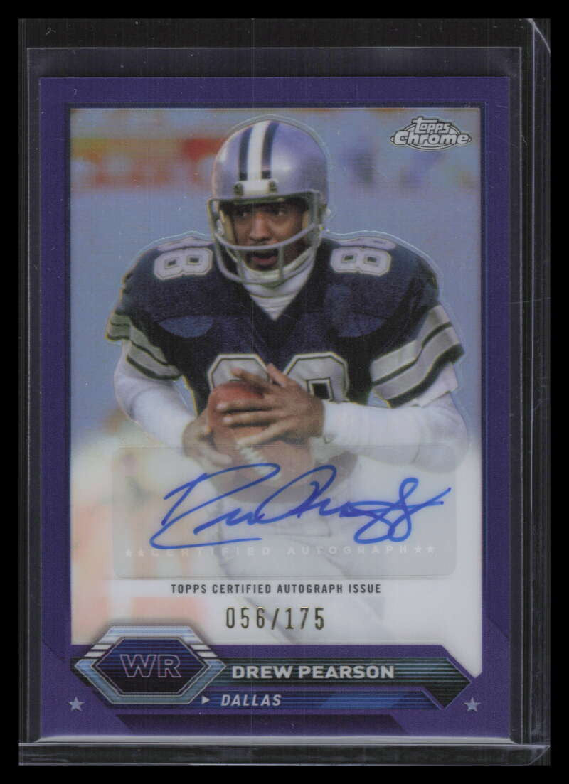 2023 Topps Composite Chrome Autographs Purple Refractor Drew Pearson Auto 56/175