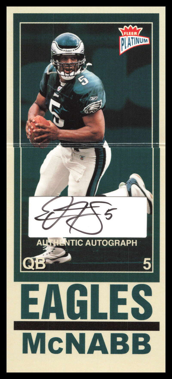 2003 Fleer Platinum Big Signs Autographs BSADM Donovan McNabb Auto 144/200