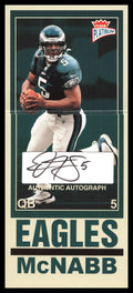 2003 Fleer Platinum Big Signs Autographs BSADM Donovan McNabb Auto 144/200
