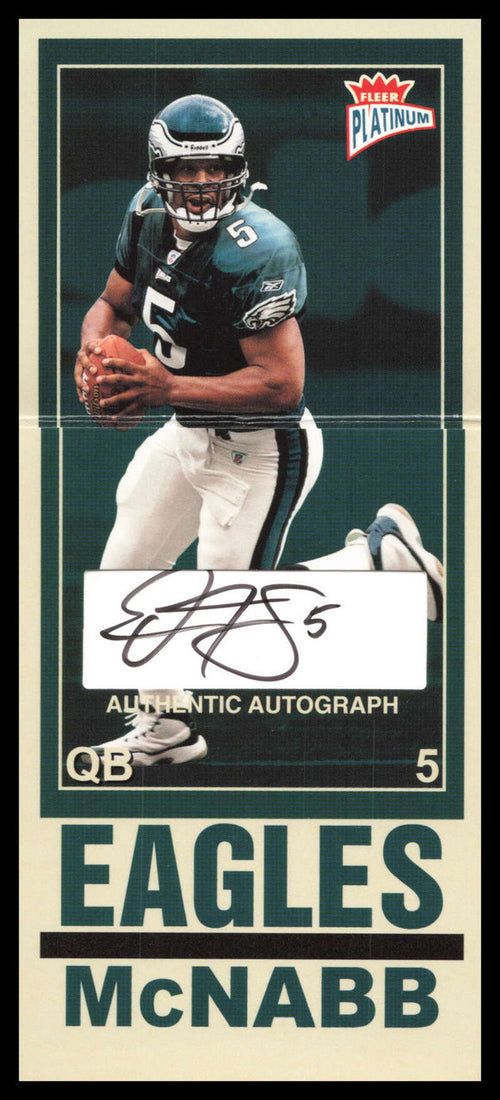 2003 Fleer Platinum Big Signs Autographs BSADM Donovan McNabb Auto 144/200