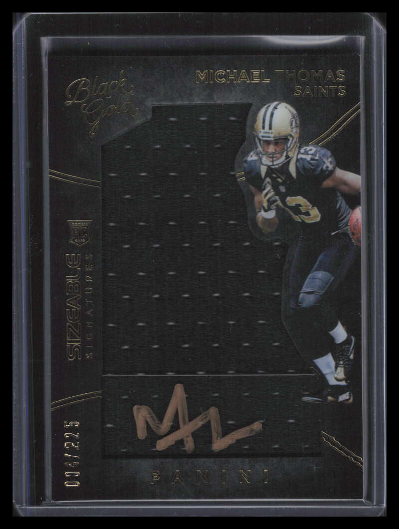 2016 Panini Black Gold 89 Michael Thomas Rookie Jumbo Jersey Auto 4/225 Sizeable