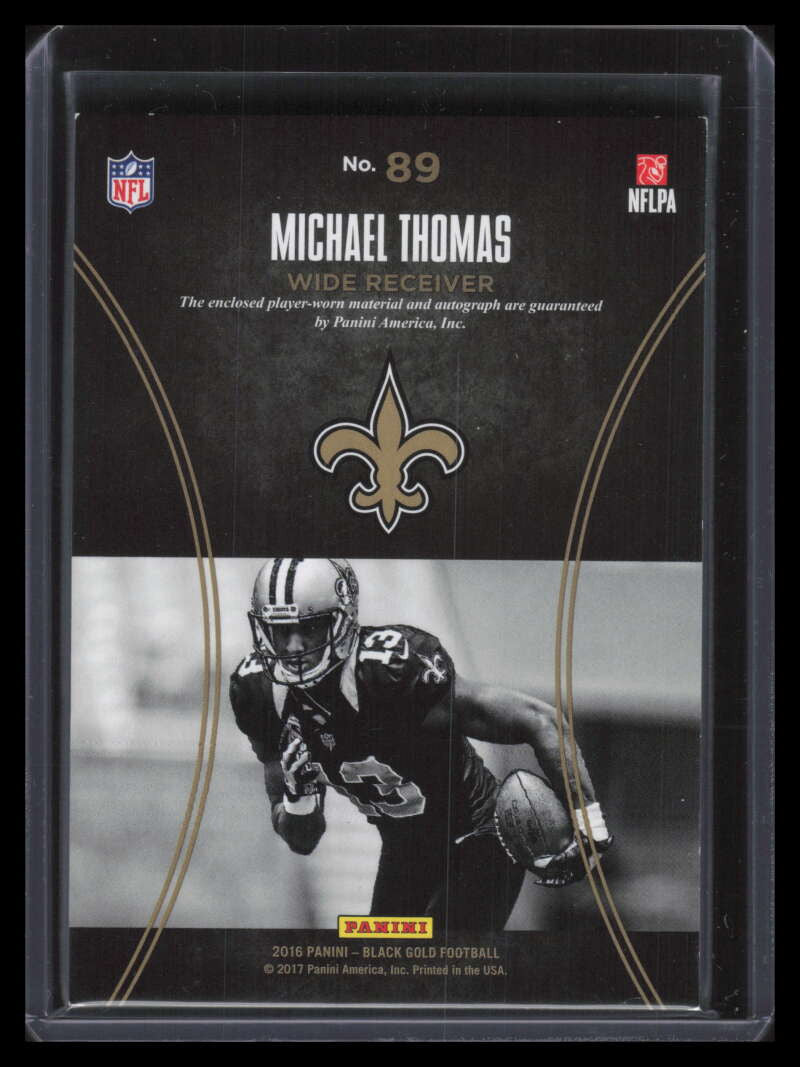 2016 Panini Black Gold 89 Michael Thomas Rookie Jumbo Jersey Auto 4/225 Sizeable