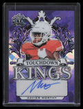2022 Leaf Metal Touchdown Kings Crystal Purple Xavier Worthy Rookie Auto 12/15