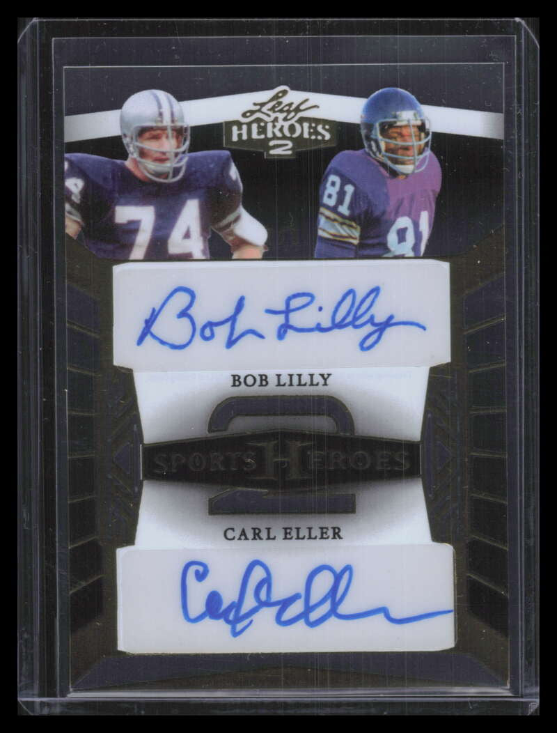 2024 Leaf Sports Heroes 2 Autographs Acetate Bob Lilly Carl Eller Dual Auto 1/1