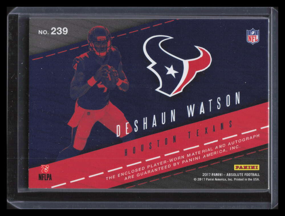2017 Absolute 239 Deshaun Watson Rookie Triple Ball Jersey Auto 52/149