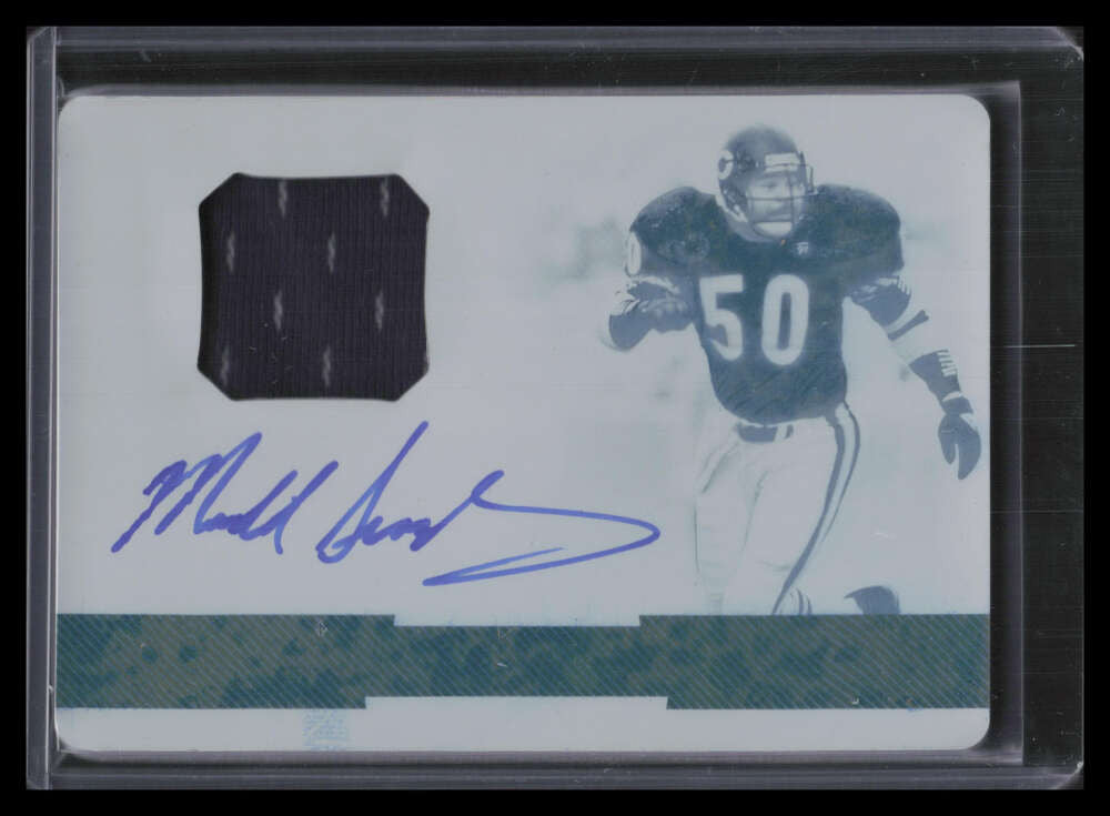 2018 National Treasures Signature Printing Plate Mike Singletary Jersey Auto 1/1 ID: 154748