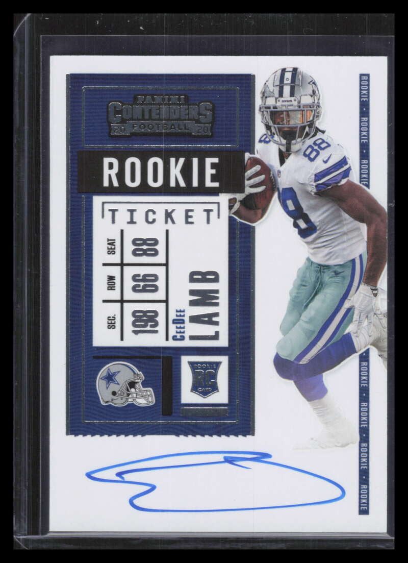 2020 Panini Contenders 107b CeeDee Lamb Rookie Auto /125 SP