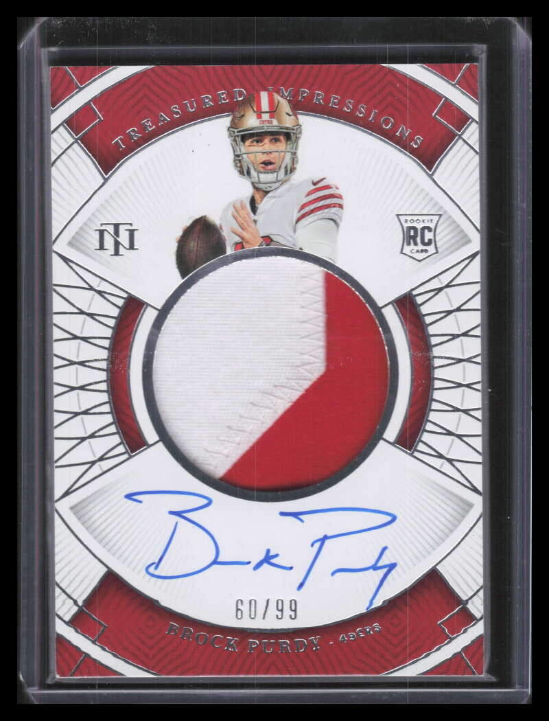 2022 National Treasures Treasured Impressions 1 Brock Purdy RC Patch Auto 60/99