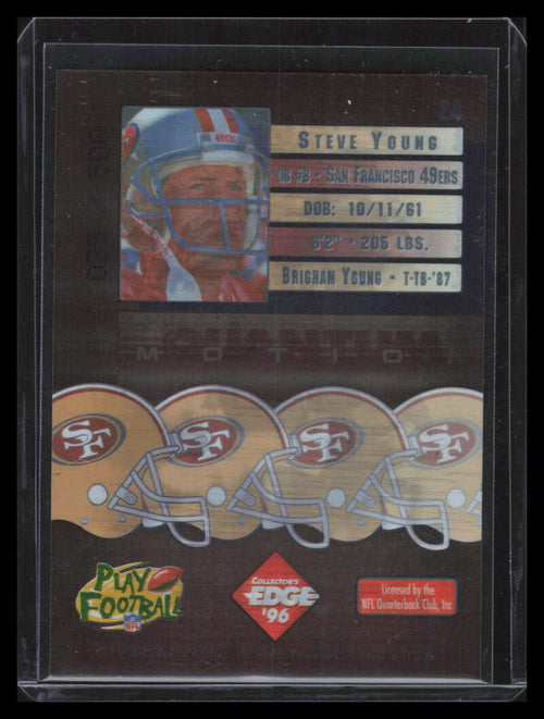 1996 Collector's Edge Quantum Motion Foils 24 Steve Young 25/500