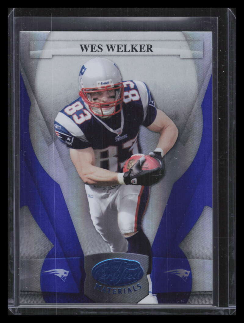 2008 Leaf Certified Materials Mirror Blue 85 Wes Welker 21/50