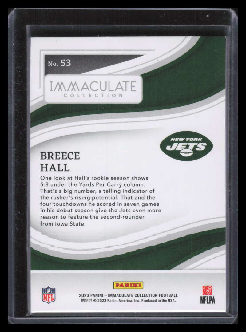 2023 Immaculate Collection Red 53 Breece Hall 24/25