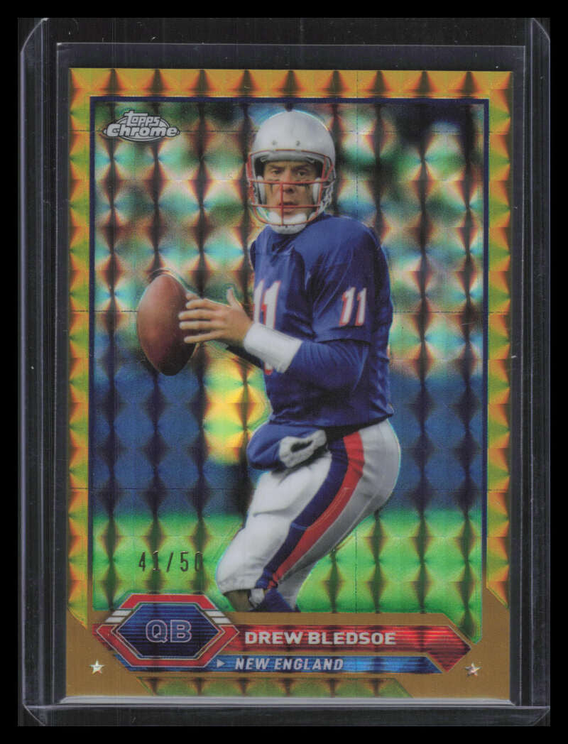 2023 Topps Composite Chrome Gold Geometric Refractor 22 Drew Bledsoe 41/50