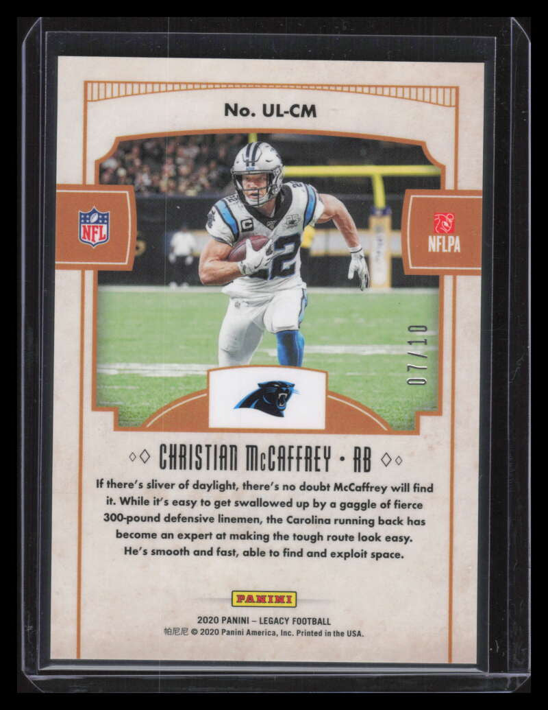 DELETE 154924 2020 Panini Legacy Under the Lights Diamond 30 Christian McCaffrey 7/10