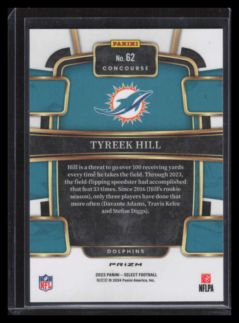 2023 Select Prizm Tie Dye Refractor 62 Tyreek Hill 3/25 Concourse