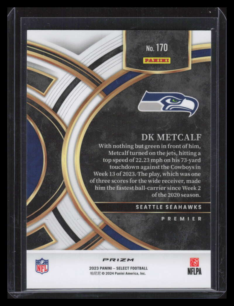 2023 Select Prizm Neon Orange Pulsar Refractor 170 DK Metcalf 4/7 Premier