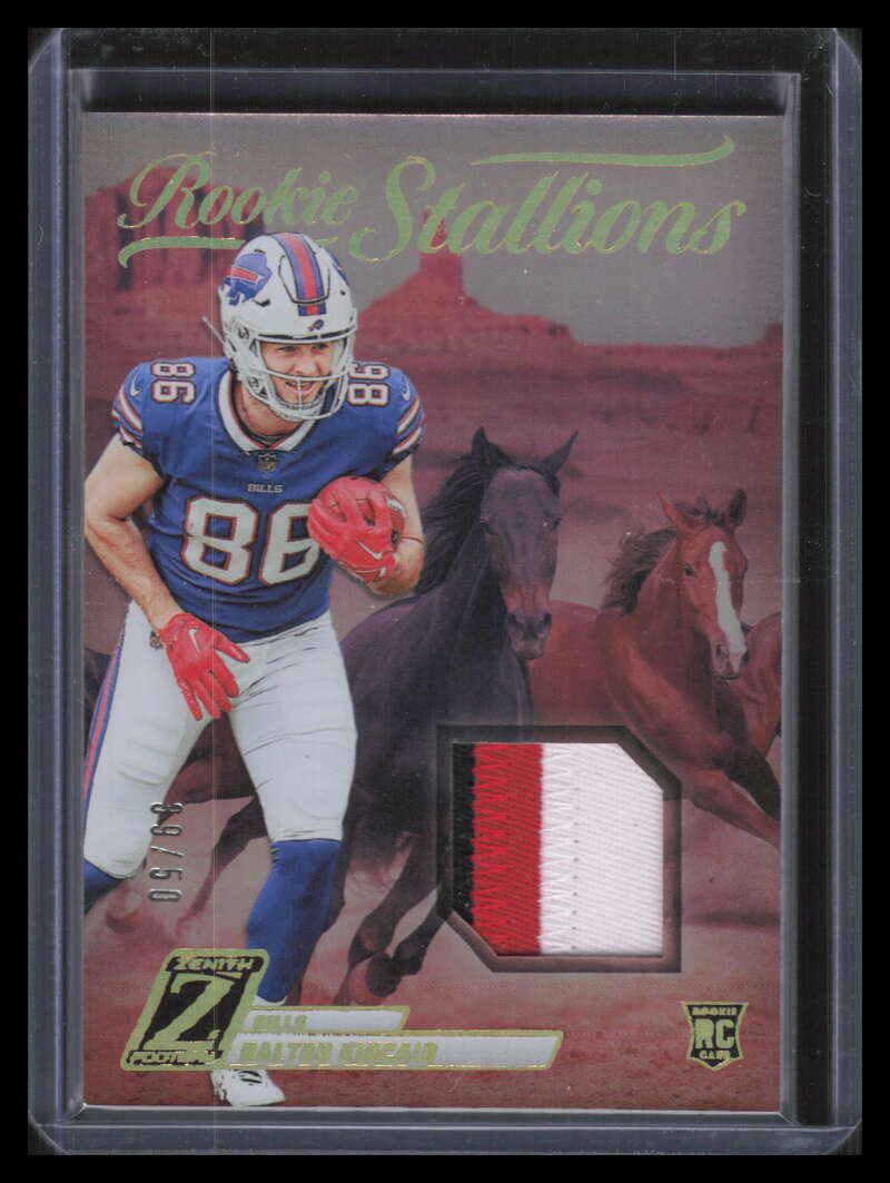 2023 Zenith Rookie Stallions Jerseys Prime 8 Dalton Kincaid Rookie Patch 39/50