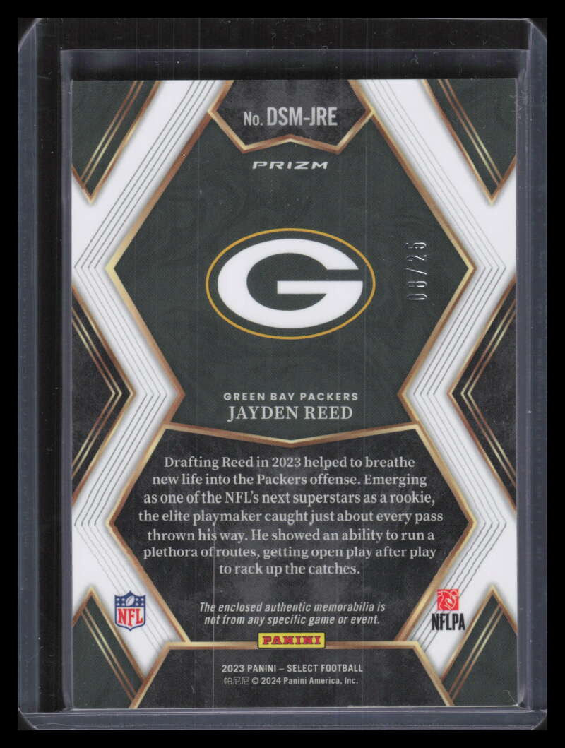 2023 Select Draft Selections Memorabilia Tie Dye Jayden Reed Rookie Jersey 8/25