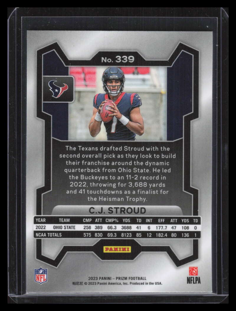 2023 Panini Prizm 339 CJ Stroud Rookie 143266
