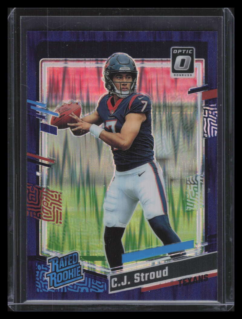 2023 Donruss Optic Purple Shock Refractor 244 CJ Stroud RR Rated Rookie