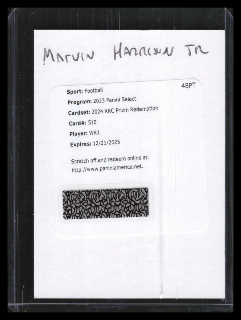 2023 Select 510 Marvin Harrison Jr. XRC Rookie