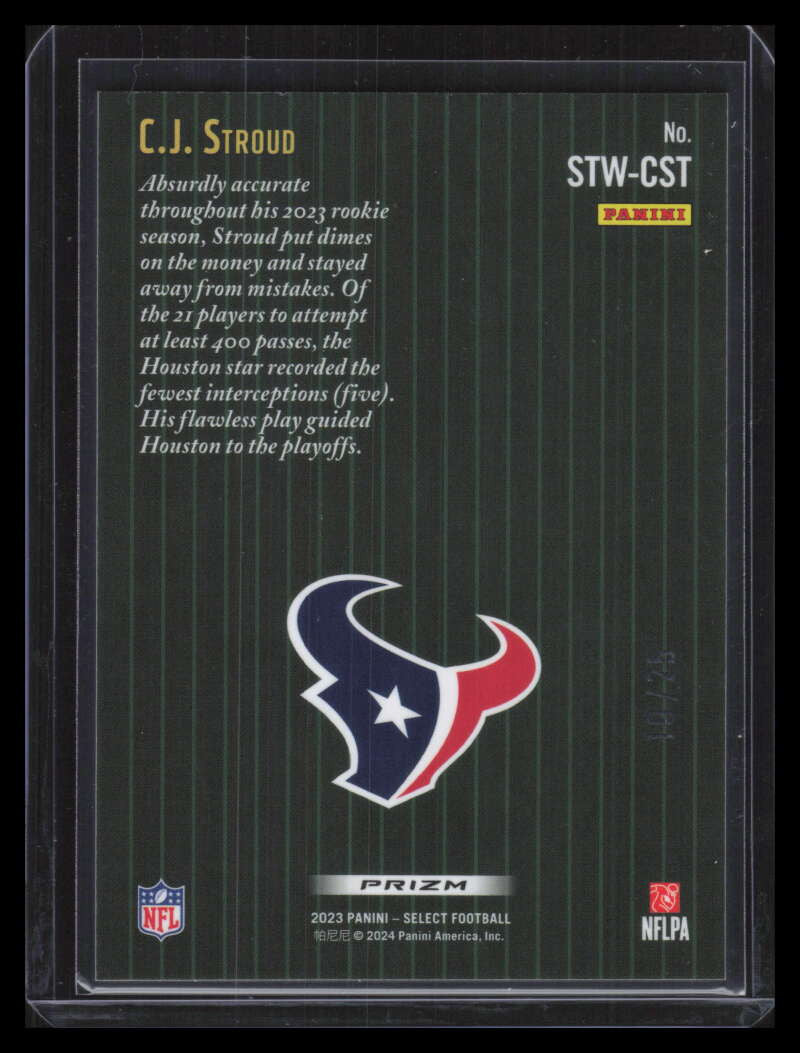 2023 Select Score Select Throwback Prizm Tie Dye 6 CJ Stroud Rookie 10/25