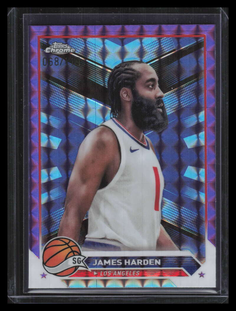 2023-24 Topps Chrome Purple Geometric Refractor 31 James Harden 68/119
