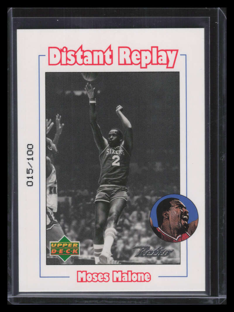 1999-00 Upper Deck Retro Distant Replay Parallel d6 Moses Malone 15/100