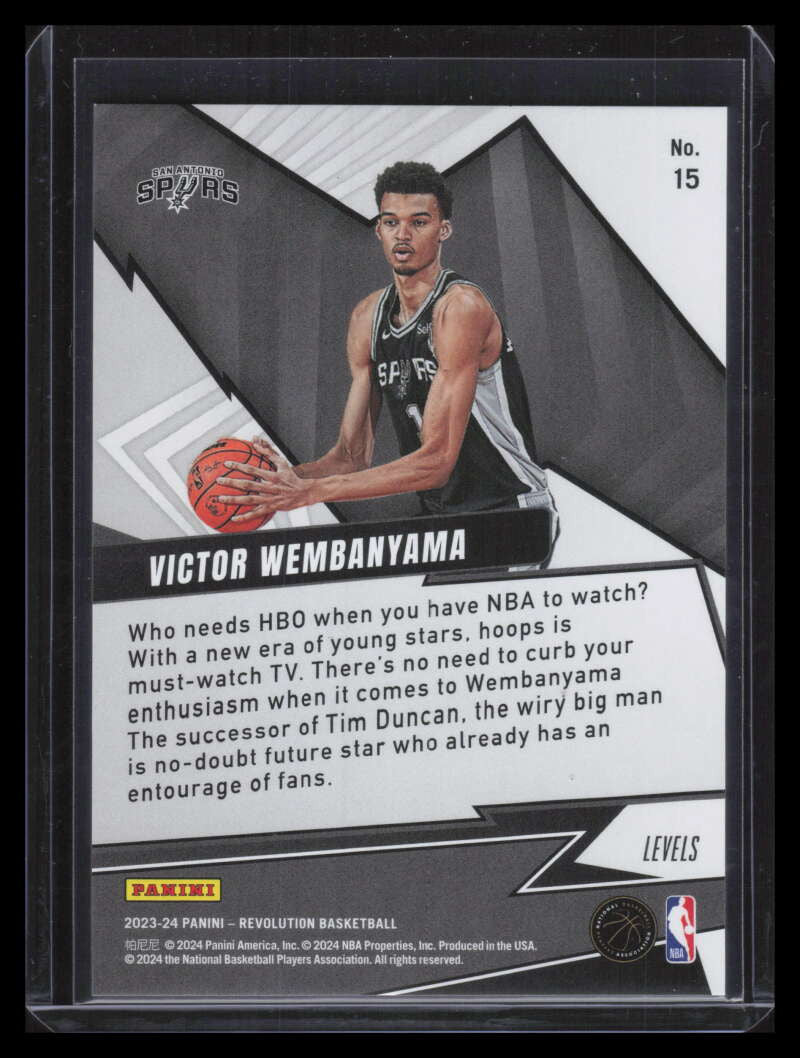 DELETE 155169 2023-24 Panini Revolution Shock Wave Levels 15 Victor Wembanyama Rookie