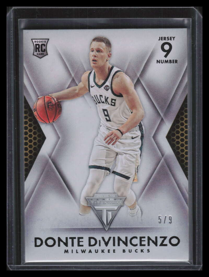 2018-19 Panini Chronicles Titanium Jersey Number 453 Donte DiVincenzo Rookie 5/9