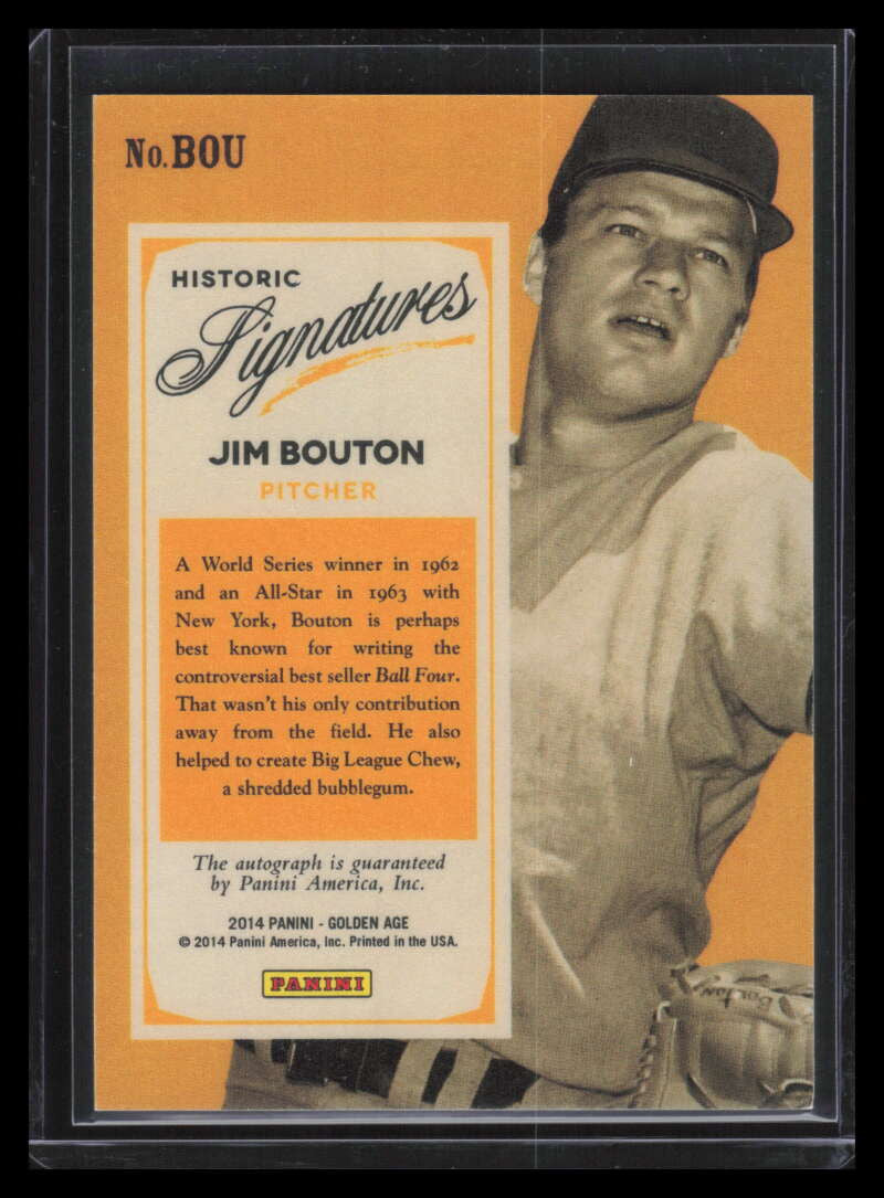 2014 Panini Golden Age Historic Signatures BOU Jim Bouton Auto