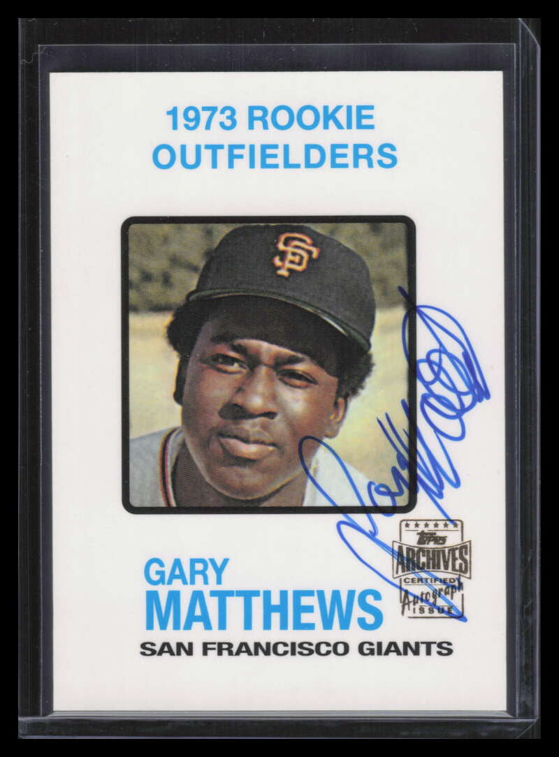 2001 Topps Archives Autographs taa137 Gary Matthews Auto
