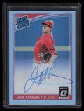 2018 Donruss Optic Signatures Carolina Blue Jack Flaherty Rookie Auto 33/35