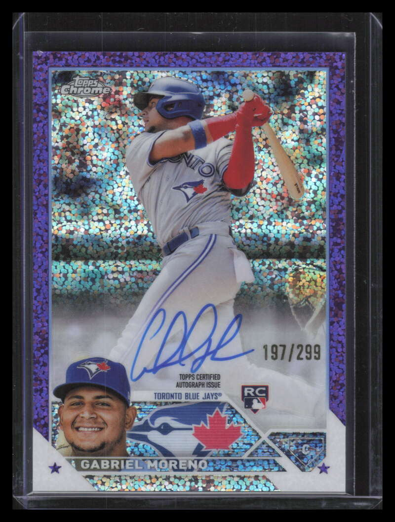 2023 Topps Chrome Autographs Purple Refractor Gabriel Moreno Rookie Auto 197/299
